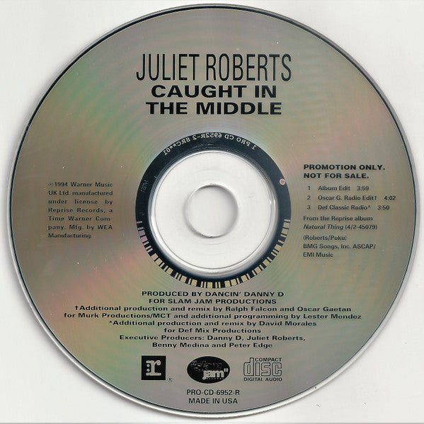 Juliet Roberts — Caught In The Middle, vinyl LP album cover