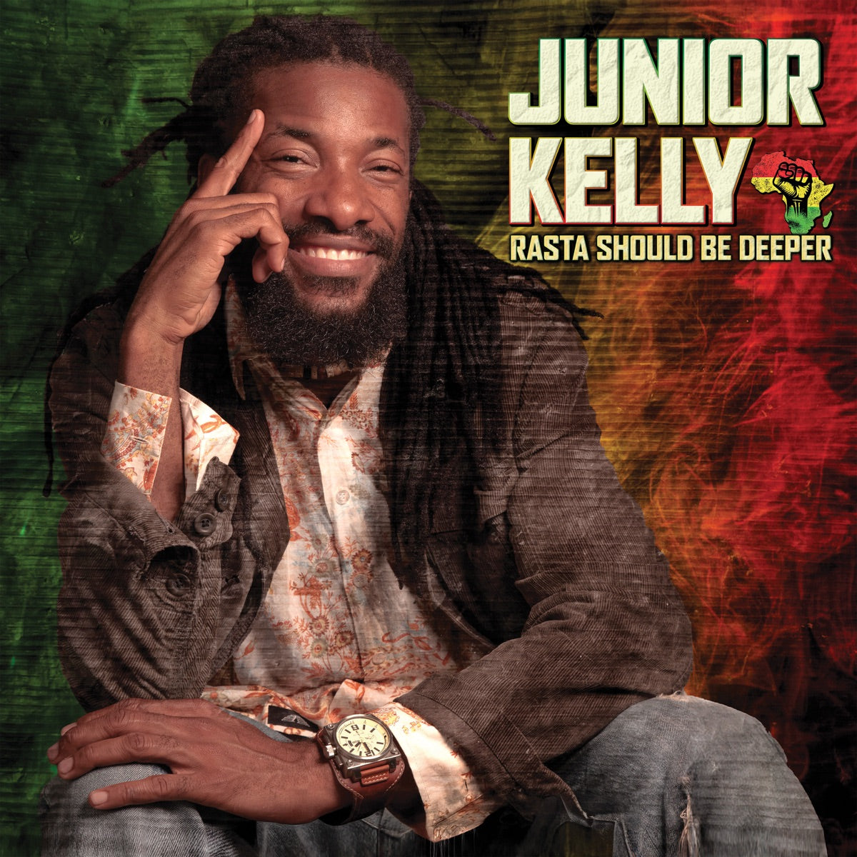 Junior Kelly — Rasta Should Be Deeper, vinyl LP album cover