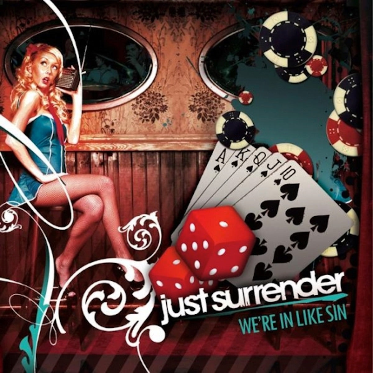 Just Surrender — We're in Like Sin, vinyl LP album cover