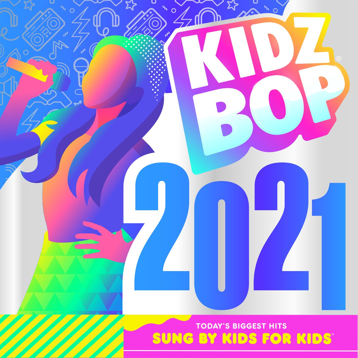 KIDZ BOP Kids — KIDZ BOP 2021, vinyl LP album cover