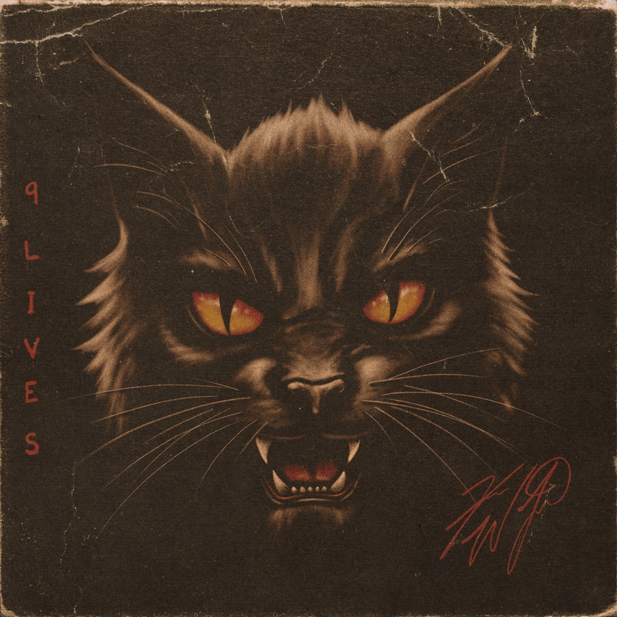 Koe Wetzel — 9 Lives (Black Cat) - Single, vinyl LP album cover