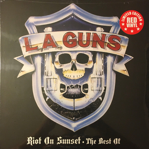 L.A. Guns — Riot On Sunset - The Best Of, vinyl LP album cover