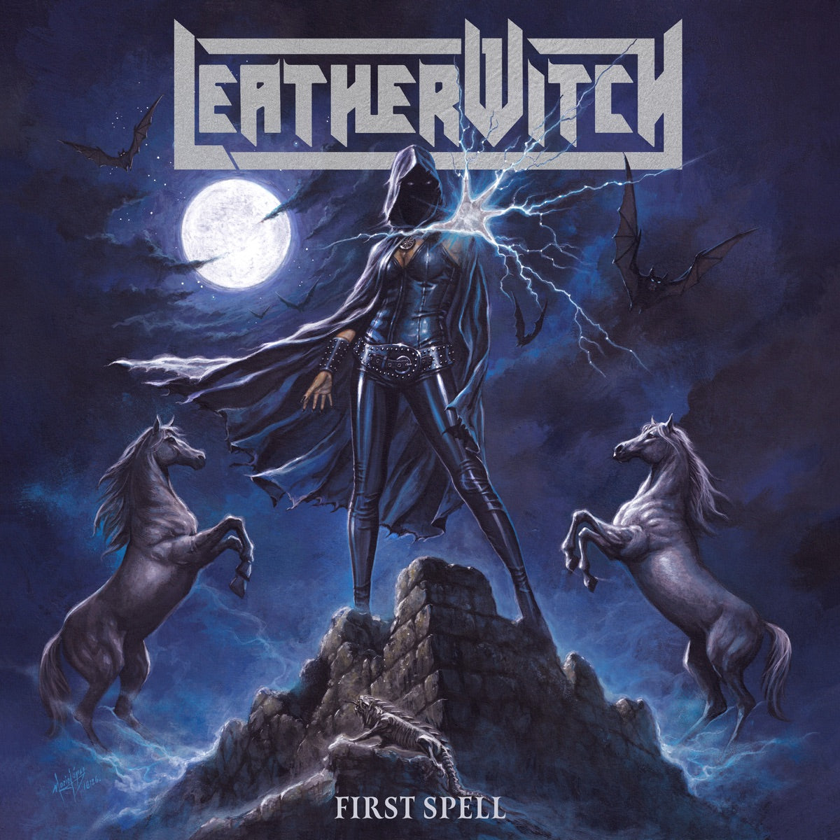 LEATHERWITCH — First Spell, vinyl LP album cover