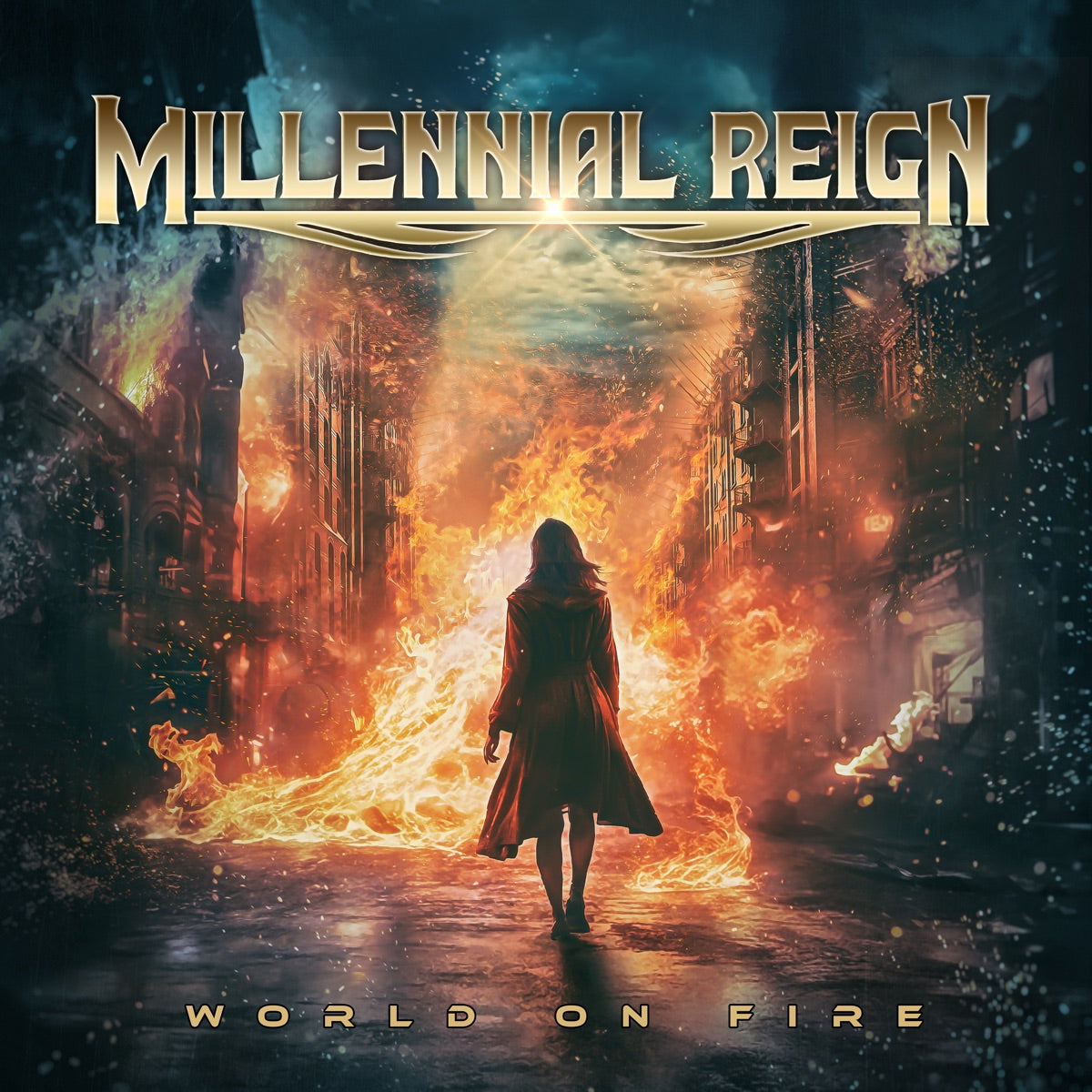 Millennial Reign — World on Fire, vinyl LP album cover