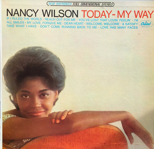 Nancy Wilson — Today - My Way, 7-inch vinyl single album cover