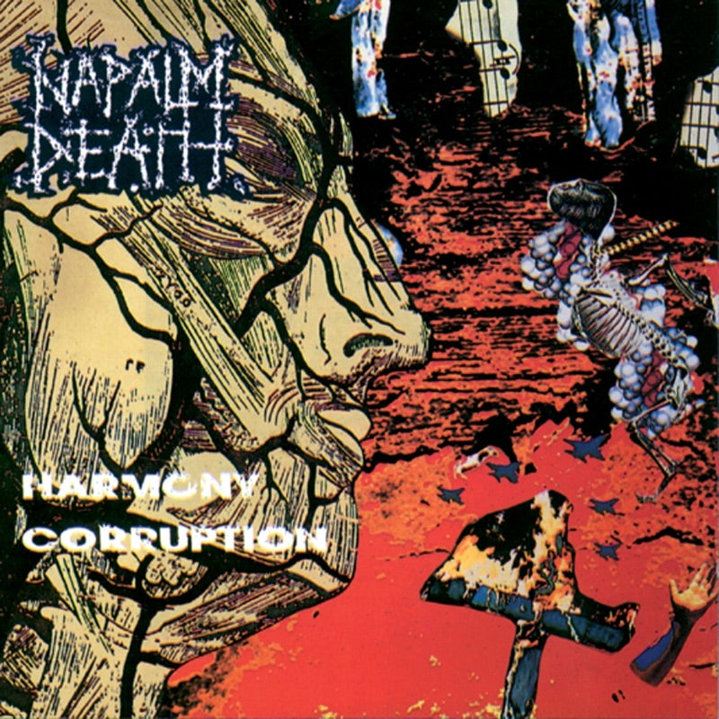 Napalm Death — Harmony Corruption, vinyl LP album cover