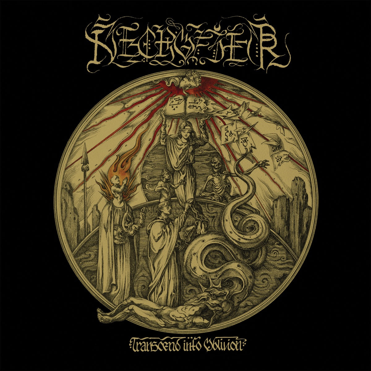 Necrofier — Transcend into Oblivion, vinyl LP album cover