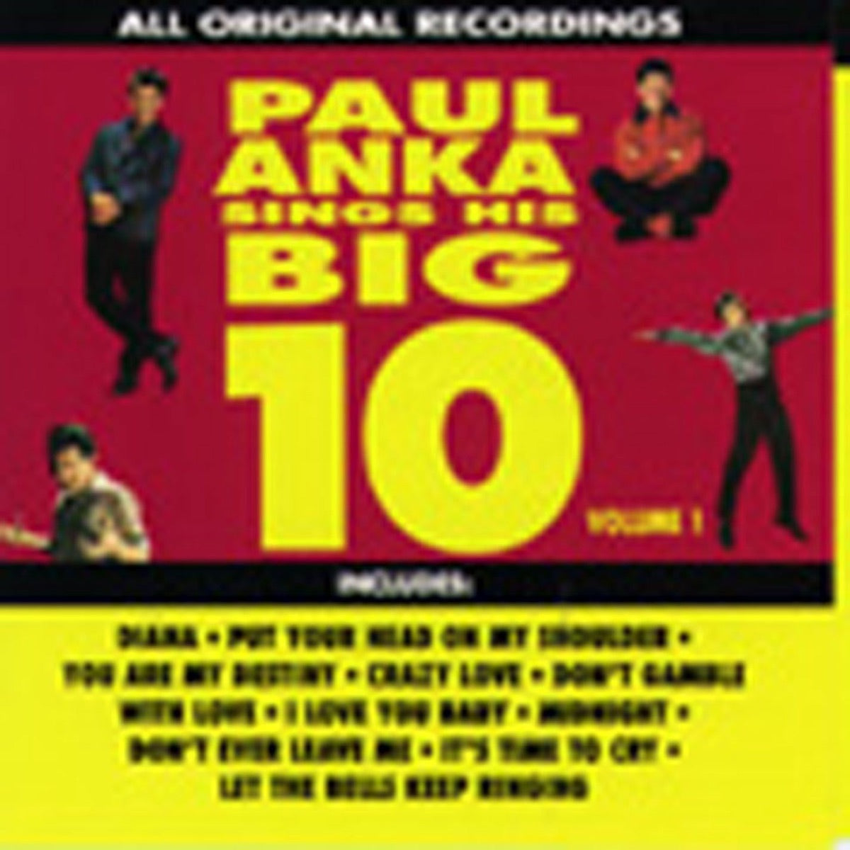 Paul Anka — Paul Anka Sings His Big 10, Vol. 1, vinyl LP album cover