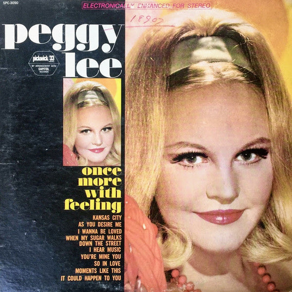 Peggy Lee — Once More With Feeling, vinyl LP album cover
