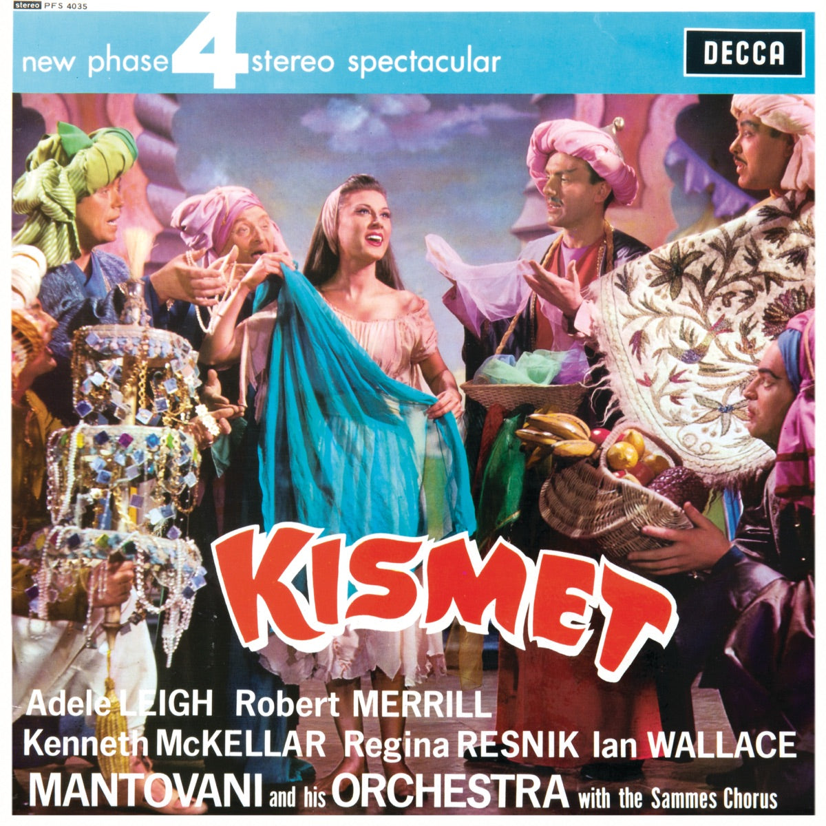 Robert Merrill, Adele Leigh & The Mantovani Orchestra — Kismet (1963), vinyl LP album cover