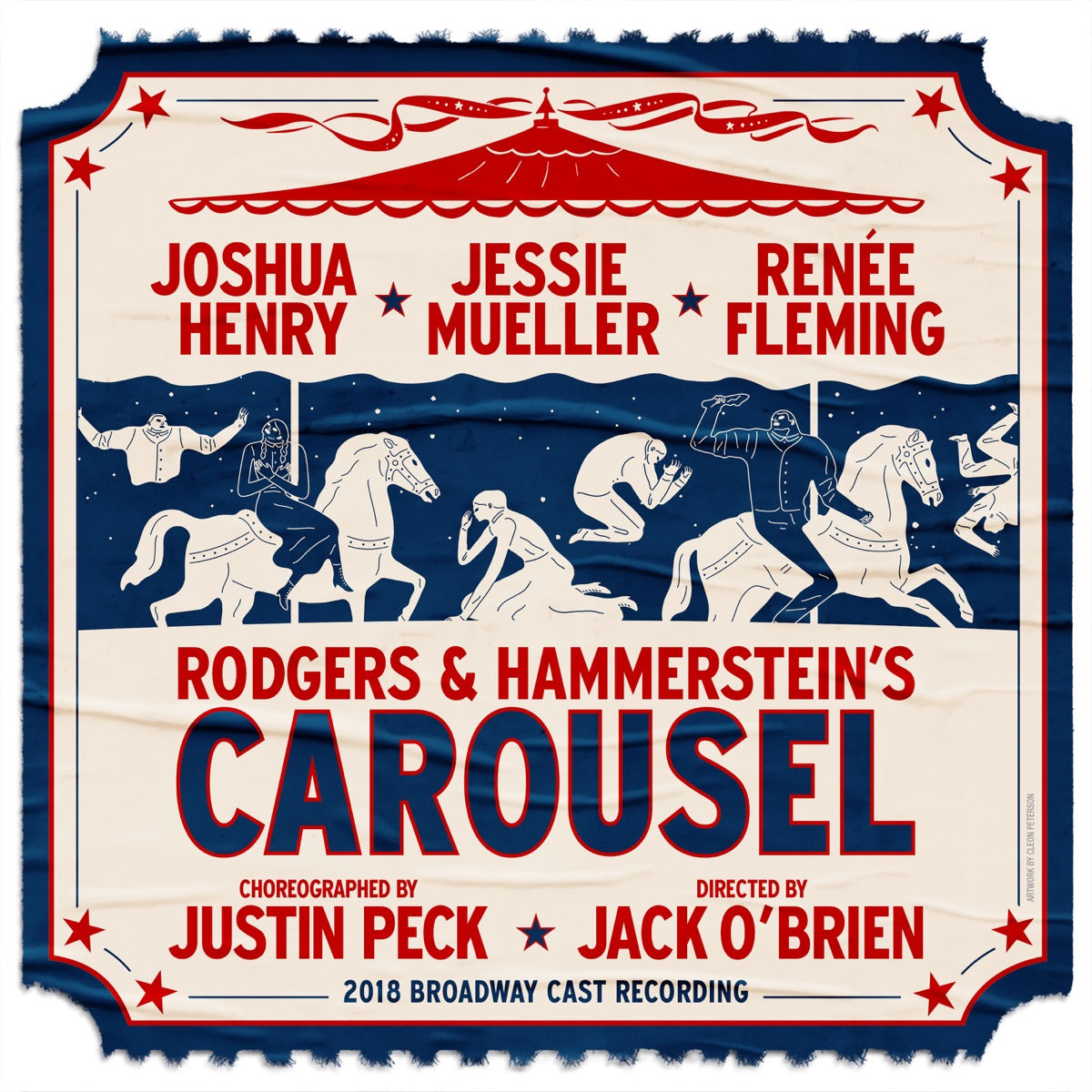 Rodgers & Hammerstein, Renée Flemming, Jessie Mueller & Joshua Henry — Carousel (2018 Broadway Cast Recording), vinyl LP album cover