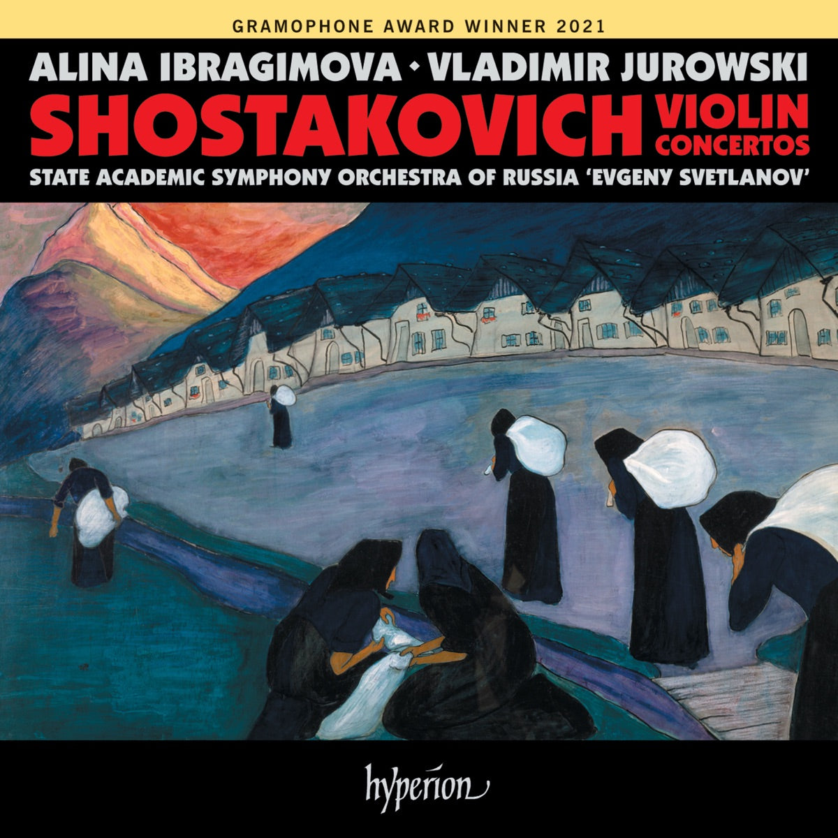 Russian State Symphony Orchestra, Alina Ibragimova & Vladimir Jurowski — Shostakovich: Violin Concertos 1 & 2, vinyl LP album cover