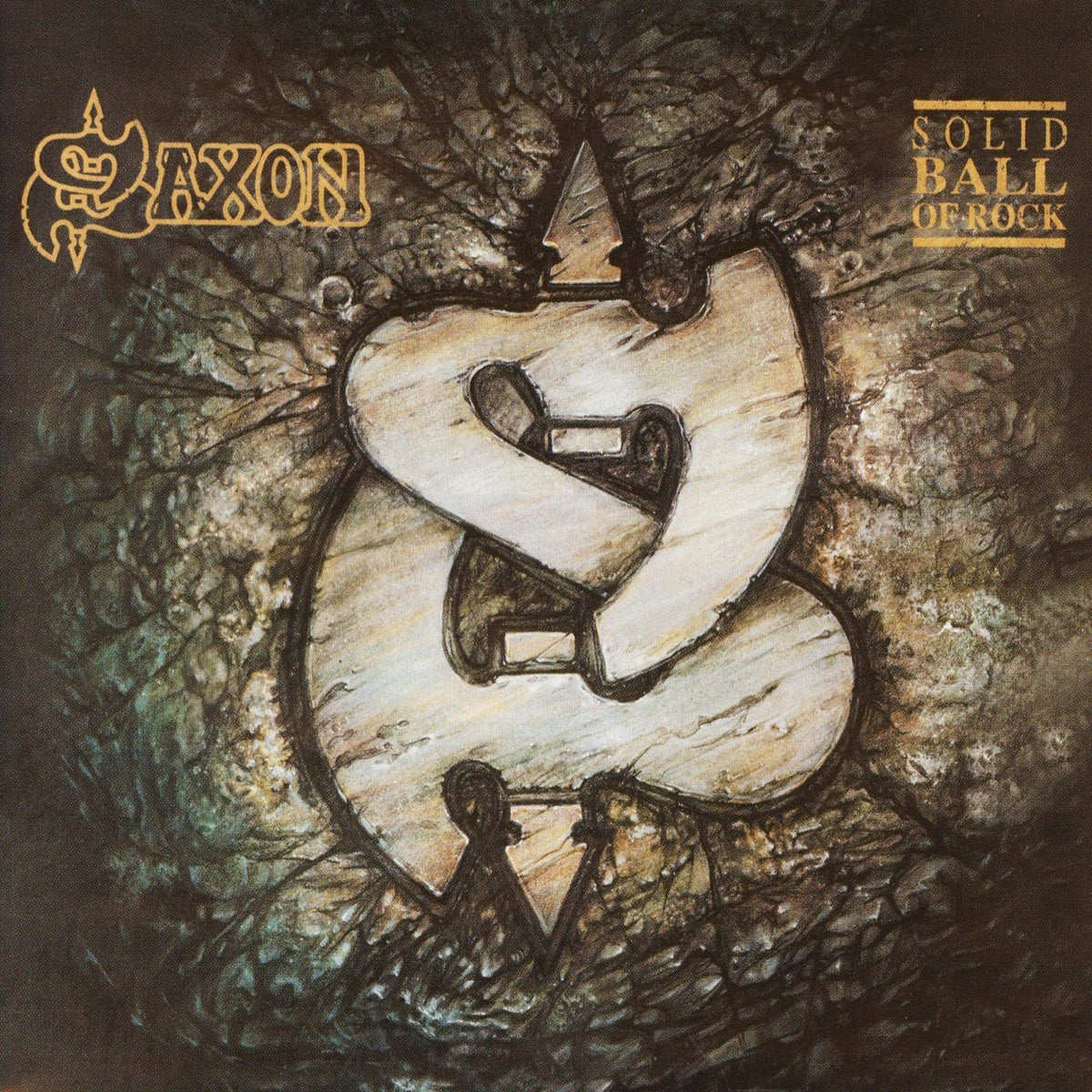 Saxon — Solid Ball of Rock, vinyl LP album cover
