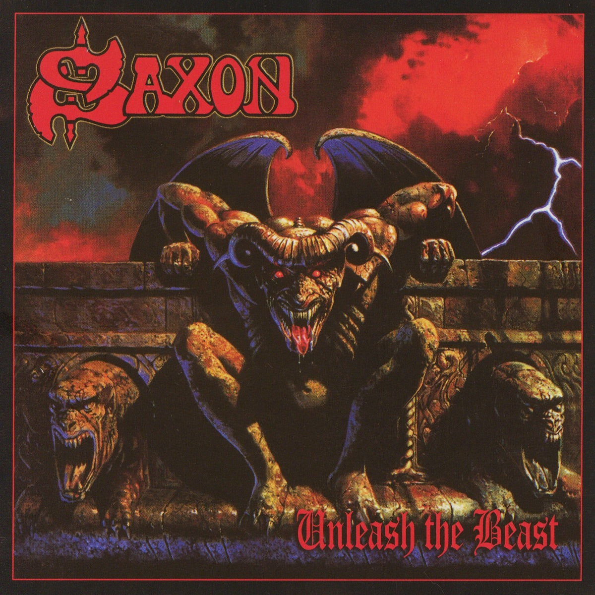 Saxon — Unleash the Beast, vinyl LP album cover