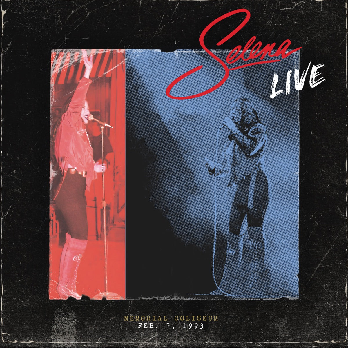 Selena — Selena LIVE (Remastered 2026), vinyl LP album cover