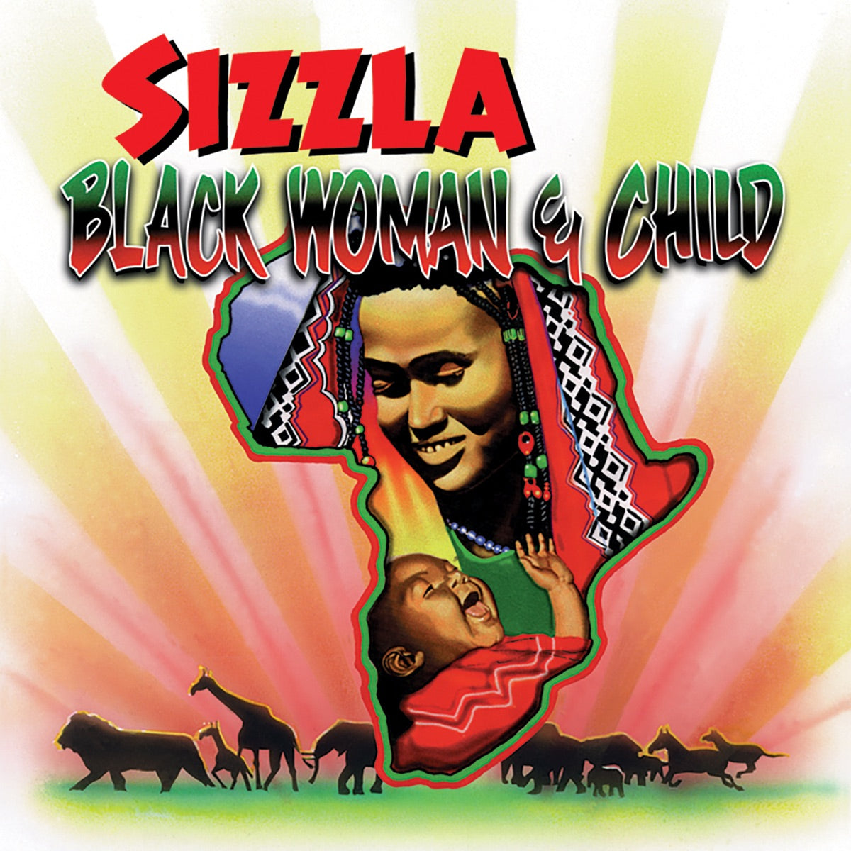 Sizzla — Black Woman & Child  (2024 Remaster), vinyl LP album cover