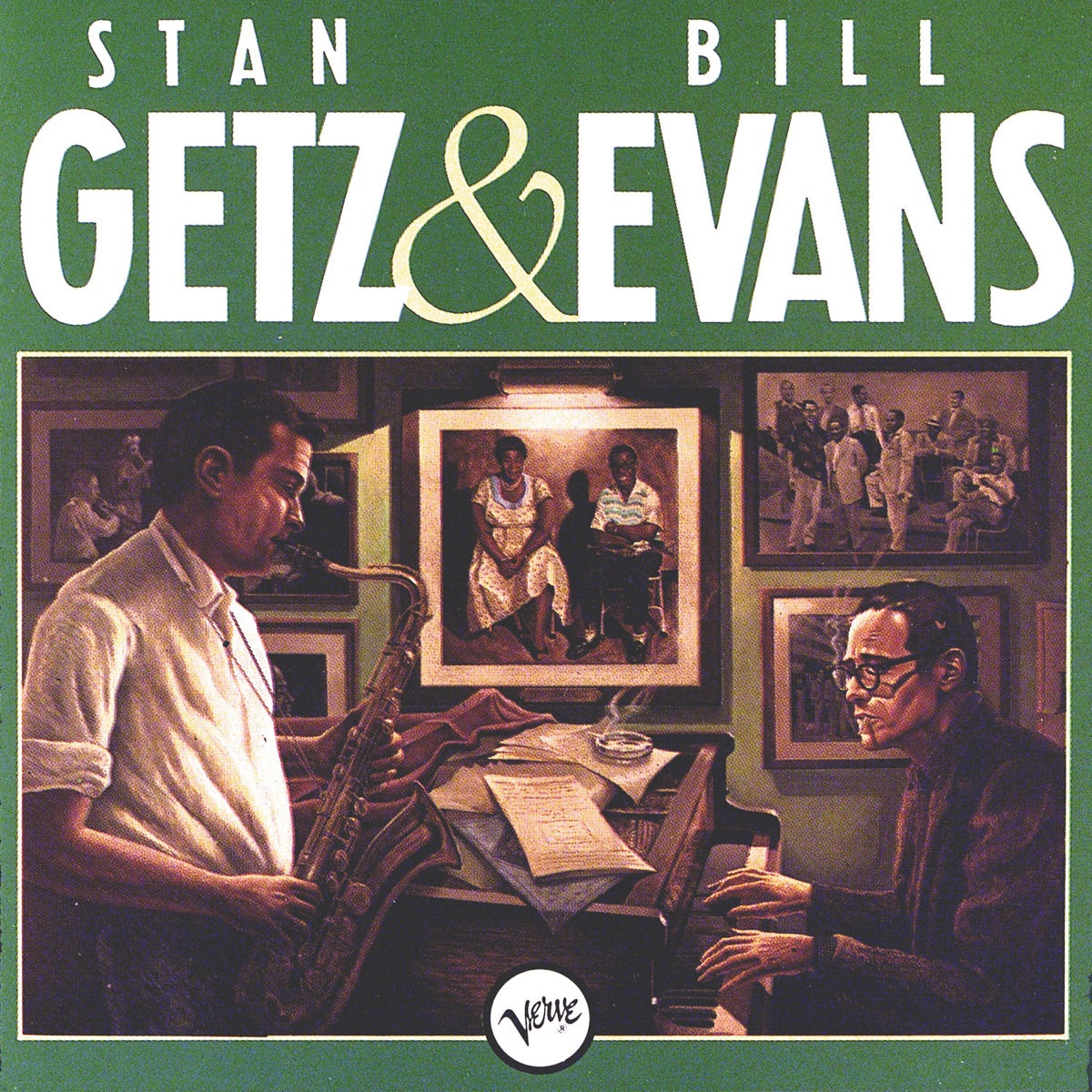 Stan Getz & Bill Evans — Stan Getz & Bill Evans (Previously Unreleased Recordings), vinyl LP album cover
