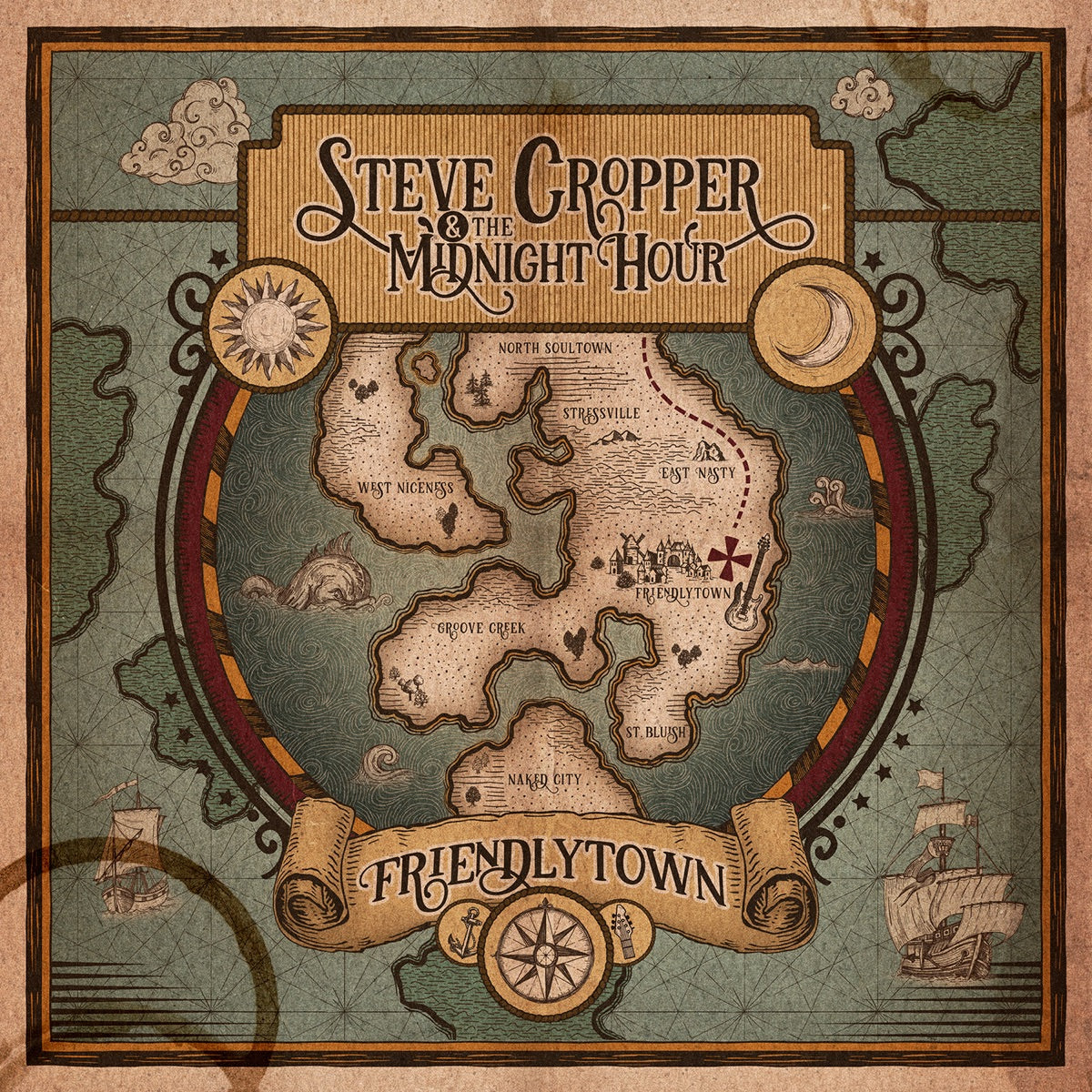 Steve Cropper & The Midnight Hour — Friendlytown, vinyl LP album cover