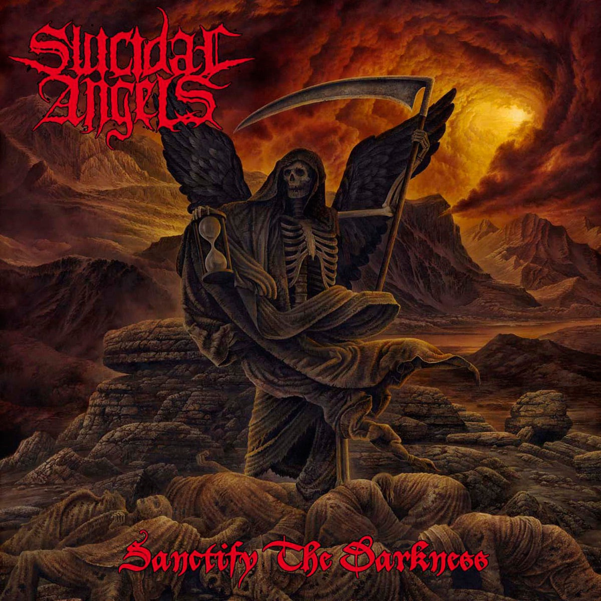 Suicidal Angels — Sanctify The Darkness, vinyl LP album cover
