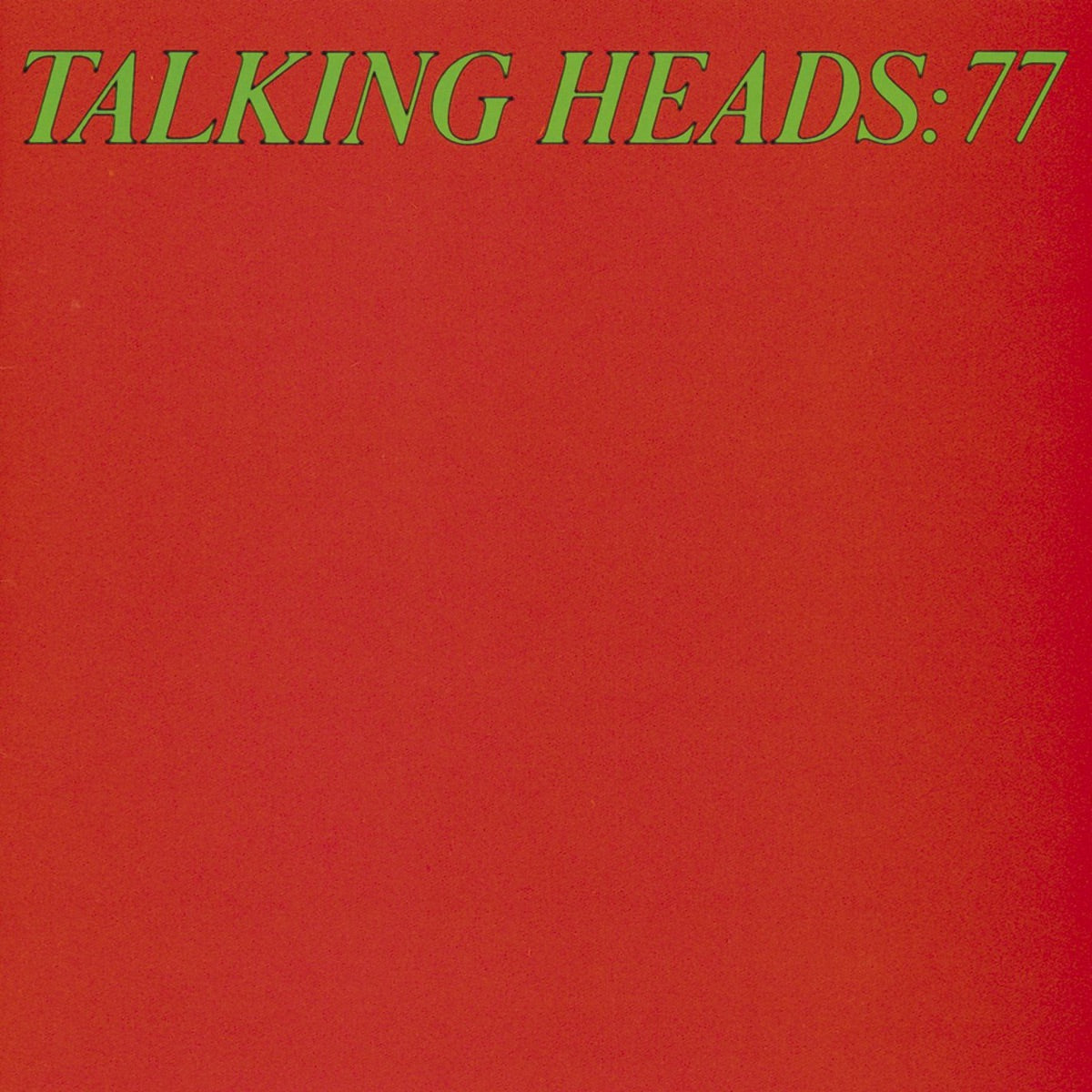 Talking Heads — Talking Heads: 77, vinyl LP album cover