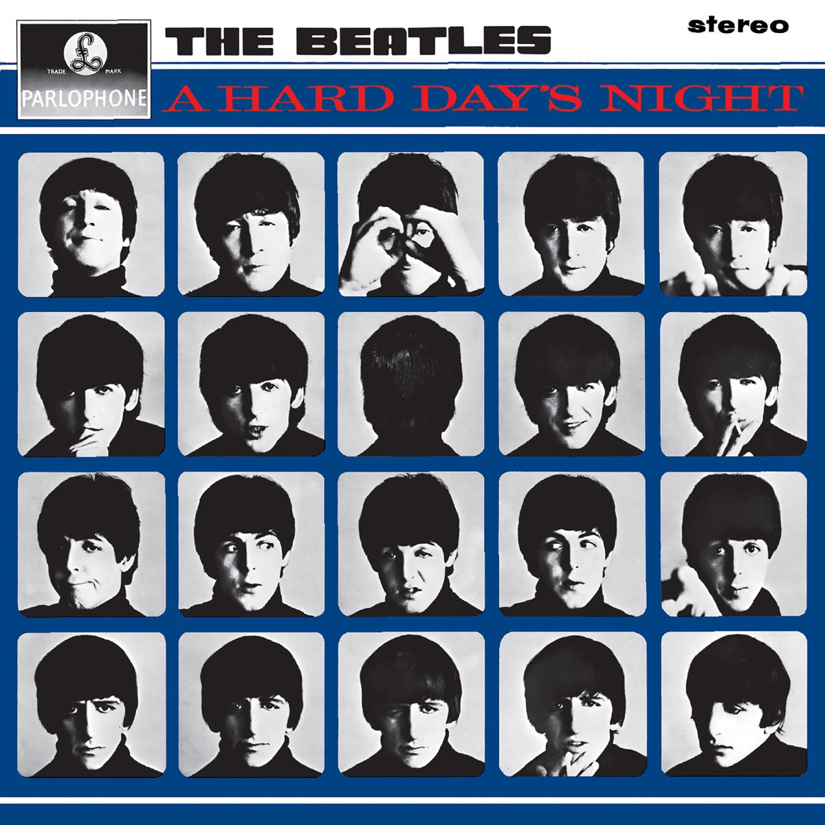 The Beatles — A Hard Day's Night, vinyl LP album cover