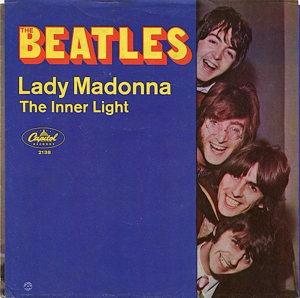 The Beatles — Lady Madonna / The Inner Light, 7-inch vinyl single album cover