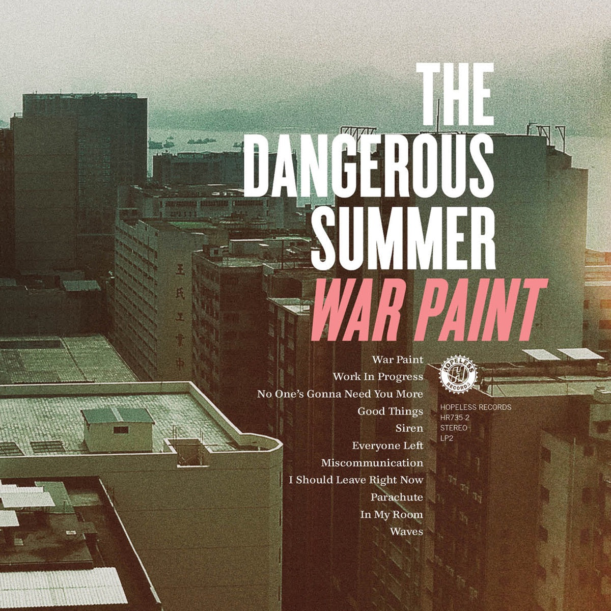 The Dangerous Summer — War Paint, vinyl LP album cover