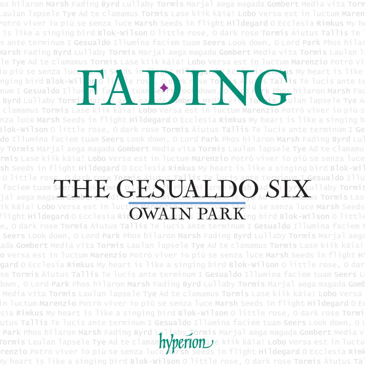 The Gesualdo Six & Owain Park — Fading: 9 Centuries of Choral Meditation & Reflection, vinyl LP album cover