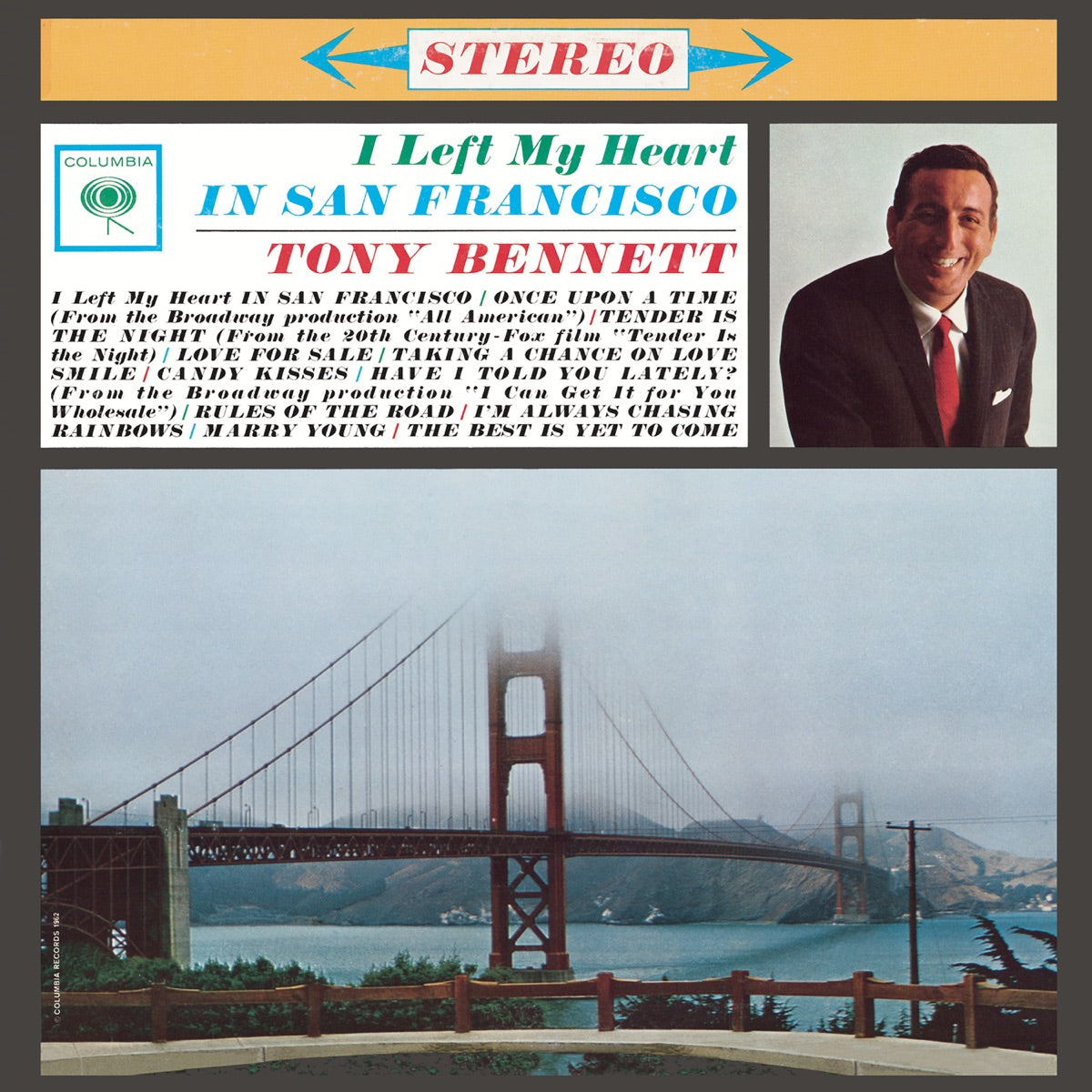 Tony Bennett — I Left My Heart In San Francisco, vinyl LP album cover