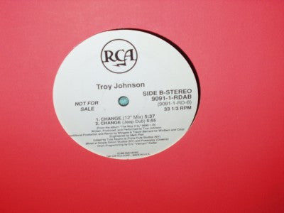 Troy Johnson — Change, vinyl LP album cover