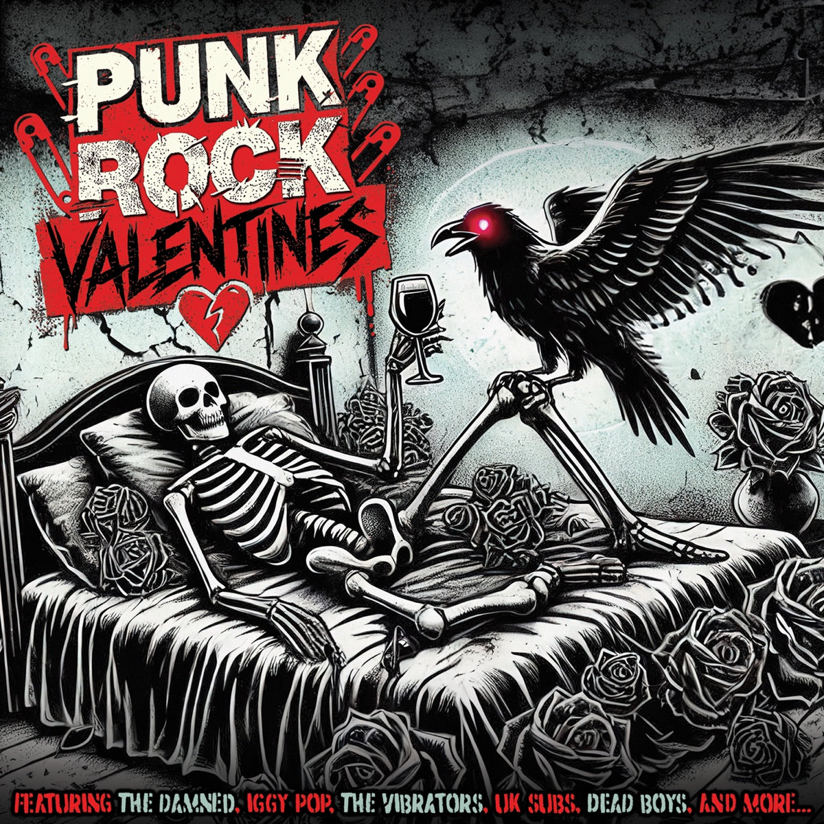 Various Artists — Punk Rock Valentines, vinyl LP album cover