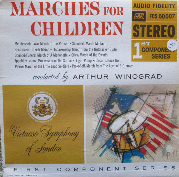 Virtuoso Symphony Of London, Arthur Winograd — Marches For Children, vinyl LP album cover